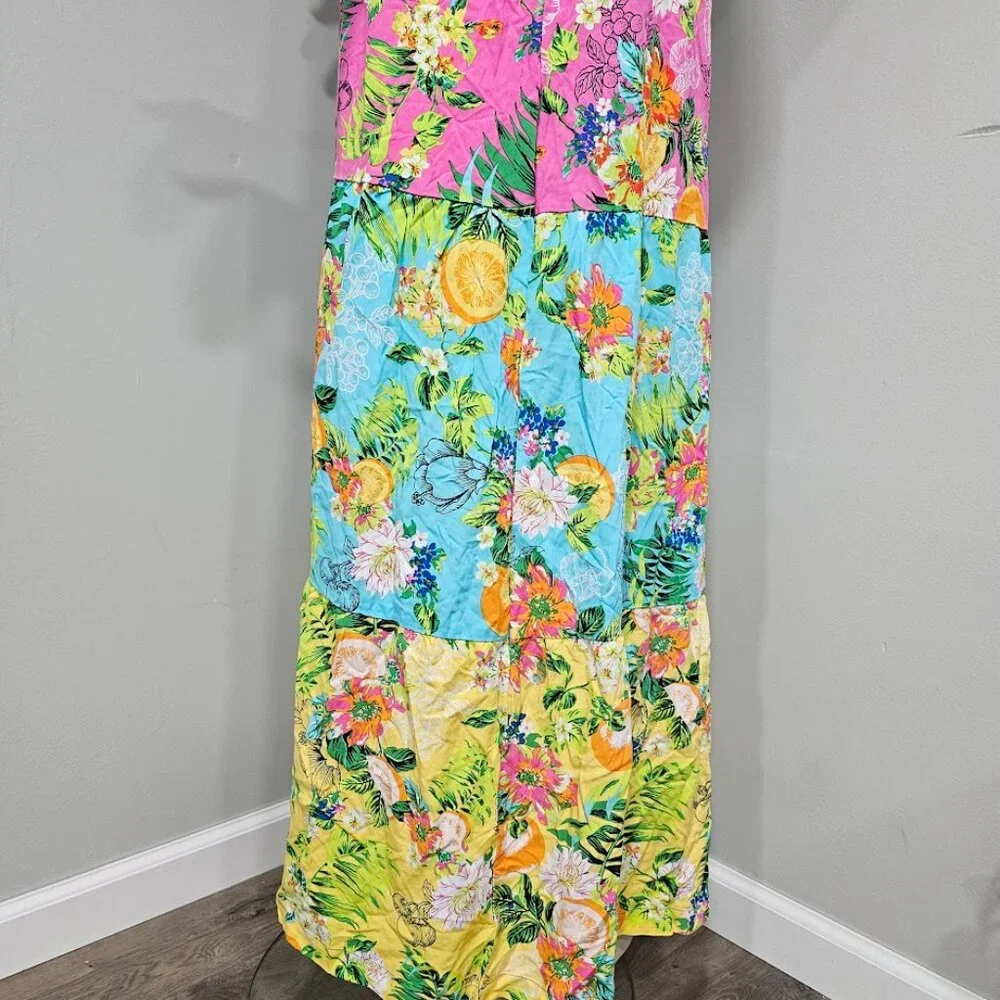 Bar III  Tiered Printed Ruffle Cover-up Dress - Picture 5 of 10